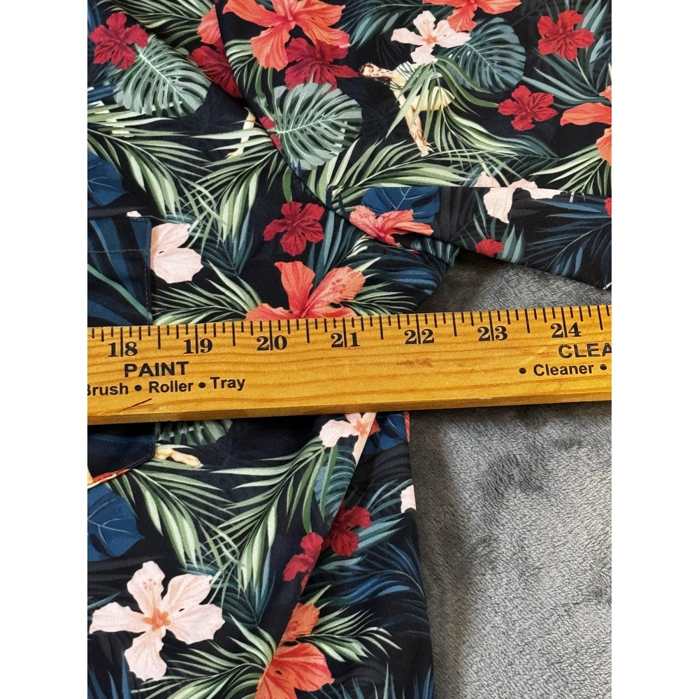 Biciclista Shirt Mens L Hawaiian Pin-Up‎ Floral Moonlight Swim Made in Italy - Picture 10 of 14